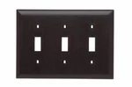 Pass And Seymour Tp3-bk 3-toggle Wall-plate Black. Fixed Price $7.99.
