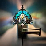 Tiffany Style Sconce Lamp Plug In Swing Arm Stained Glass 13 L*8 D*15 H. Fixed Price $155.99.