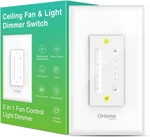 Ghome Smart Dimmer Switch With 4-speed Ceiling Fan Control, And Ligh. Fixed Price $60.99.