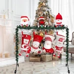 Christmas Stocking Holder Stand With 8 Hooks Metal Hangers Free-stand. Fixed Price $48.90.