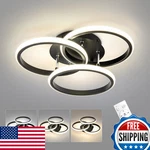 15.74" Dimmable Led Modern Flush Mount Ceiling Light Fixture W/ Remote. Fixed Price $76.67.