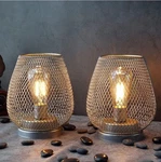 Set Of 2 Metal Cage Led Lantern Battery Powered Cordless Accent Light With. Fixed Price $39.99.