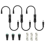 3pcs Led Strip Dc Inline Switch, Solderless Male To Female Power Cable Connec.... Fixed Price $11.45.