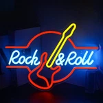 Looklight Guitar Rock And Roll Led Neon Sign For Wall Decor - Music Room. Fixed Price $62.61.