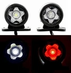 4x Red White Rear Side Star Round Marker 24v Led Lights Truck Trailer Lorry Bus. Fixed Price $26.19.
