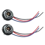 2pcs 1157 Led Bulb Socket Plug, Waterproof Turn Signal Brake Light Tail. Fixed Price $10.95.