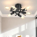 Phaosio 6-light Semi Flush Mount Ceiling Light Fixture, Modern Black Sputnik Cha. Fixed Price $48.26.