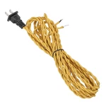 Uxcell 12ft 18/2 Twisted Cloth Covered Lamp Cord, 1 Pcs Vintage 12ft, Golden. Fixed Price $20.12.