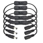 Gebildet 5pcs 12v Led Strip Light Inline On/off Switch Cable Dc Jack 30cm. Fixed Price $10.36.