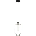 Livex Lighting 45512-04 Meadowbrook Pendant Black With Brushed Nickel Accents. Fixed Price $44.99.