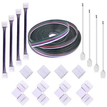 Fsjee 5pin Led Strip Connector Kits, Comes With16.4ft Rgbw Extension Wire, An.... Fixed Price $15.53.