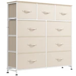 9 Drawer Dresser Fabric Storage Tower Chest Organizer Cream White Wlive Bedroom. Fixed Price $124.99.