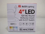 Elco Lighting 4" Led 12v Ac Round Reflector Insert W/ 5-cct Switch # El141ct5w. Fixed Price $29.00.