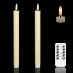 Genswin Led Taper Candles Flickering With Remote Timer, Battery Operated Tape. Fixed Price $19.99.