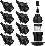 Zevnico 8 Pack E26 E27 Light Sockets, Black Medium Screw Base With Shade Ring.... Fixed Price $19.01.
