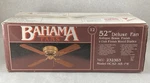 Vintage Bahama Fans 52" Deluxe Ceiling Fan Oak Wood Antique Brass Finish - Nos. Fixed Price $125.99.