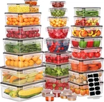 Jscares 62 Pcs Large Food Storage Containers With Lids Airtight (31 & 31 Co. Fixed Price $64.99.