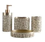 Hymmah Bathroom Accessories Set,golden Design Toothbrush Holder,farmhouse. Fixed Price $48.29.