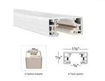 Wac / Satco Intertek 8 Ft. 120v White H-track 3-wire Rail With 2 End Caps. Fixed Price $70.00.