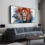 Zhaoshop Lion Art Picture Wall Decor For Living Room - Colorful Modern A.... Fixed Price $250.22.