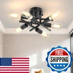 Phaosio 6-light Semi Flush Mount Ceiling Light Fixture, Modern Black Sputnik Cha. Fixed Price $39.73.
