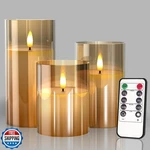 Tyawon Glass Battery Operated Led Flameless Candles With Remote A. Fixed Price $44.99.