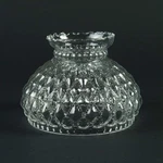 B & P Clear Diamond Quilt Design Glass Oil Lamp Shade 7in Fitter. Fixed Price $72.98.