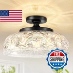 Slypadan Semi Flush Mount Ceiling Light, 12 Inch Large Black Light Fixtu. Fixed Price $84.58.