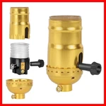 Jutorosy 2-way Lamp Socket Replacement, E26 Base Listed, Turn Knob Gold. Fixed Price $7.94.