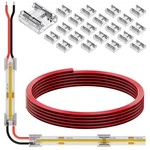 Komigan 20 Pack Cob 0.31in(8mm) 2 Pin Transparent Connector, 6.6ft(200cm).... Fixed Price $15.26.