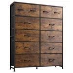 Tall Dresser 12 Drawers Fabric Storage Organizer Rustic Brown Wlive Bedroom Wood. Fixed Price $124.99.