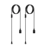 Aryalight 2-pack Hanging Light Cord,15 Ft Plug In Pendant 15ft, Black. Fixed Price $19.17.