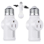 Light Socket To 3 Prong Outlet Adapter, E26 Screw-in For Garage Lamp (white). Fixed Price $15.53.