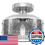 Dsmjfu Semi Flush Mount Ceiling Light Vintage Small Fixture Smokegray Th. Fixed Price $86.19.