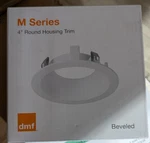 Dmf Lighting, M4trswh, 4" Round Beveled Recessed Downlight Trim Housing. Fixed Price $40.00.