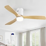 52 Inch Solid Wood Ceiling Fans With Lights, Low Profile Fan Light. Fixed Price $216.39.