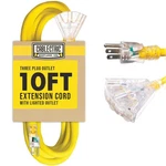 10 Ft Heavy Duty Extension Cord With 3 Outlets, Sjtw 10/3 Outdoor C.... Fixed Price $51.67.