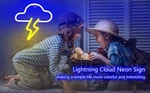 Britrio Led Neon Light Sign, 13 Cloud And Lightning Wall Sign Hanging Art. Fixed Price $16.79.