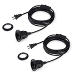 Hession 2-pack 15 Feet Plug In Pendant Light, Black - 2 Pack,. Fixed Price $24.64.