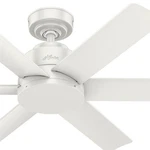 Hunter Fan 44 Inch Fresh White Outdoor Ceiling With 6 Blades And No Light. Fixed Price $123.99.