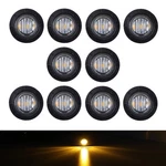 10 Pcs Tmh 3/4" Inch Mount Clear White Lens & Amber Led Clearance Markers, Side. Fixed Price $14.39.