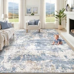Xluez 8x10 Area Rugs For Living Room, Washable 8' X 10' (rectangular), Blue. Fixed Price $123.99.