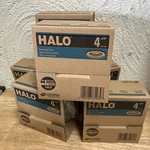 6-pk Halo 4001wb 4" White Recessed Ceiling Light Plastic Step Baffle Metal Trim. Fixed Price $19.99.