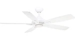 Minka-aire F1000-wh, Dyno 52" Ceiling Fan With Led Light & Remote, White. Fixed Price $125.99.