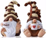 2pcs Coffee Gnomes Figurines Home Christmas Decoration Fall Bar.... Fixed Price $31.30.