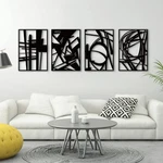 Glamativity 4-pack Black Metal Abstract Wall Art, Minimalist Single Line Art. Fixed Price $245.68.