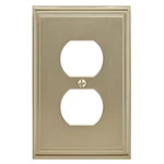 Amerock Bp36522bbz Mulholland 1 Receptacle Wall Plate Golden Champagne. Fixed Price $9.99.