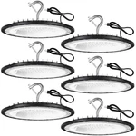 Yanycn 6 Pack 100w Ufo Led High Bay Light Fixture5000k Daylight Commercial Shop. Fixed Price $185.04.