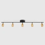 Shura 5-light Black And Brass Integrated Led Track Light W/ Rotatable Heads 4ft. Fixed Price $134.99.