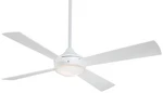 Minkaaire Aluma Led 52" 4 Blade Indoor Ceiling Fan - White. Fixed Price $349.00.
